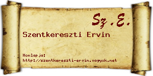 Szentkereszti Ervin névjegykártya