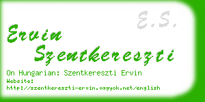 ervin szentkereszti business card